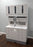 Adec 5580.42 - 42-inch 12-o'clockRear Cabinet w/Monitor Mount - White