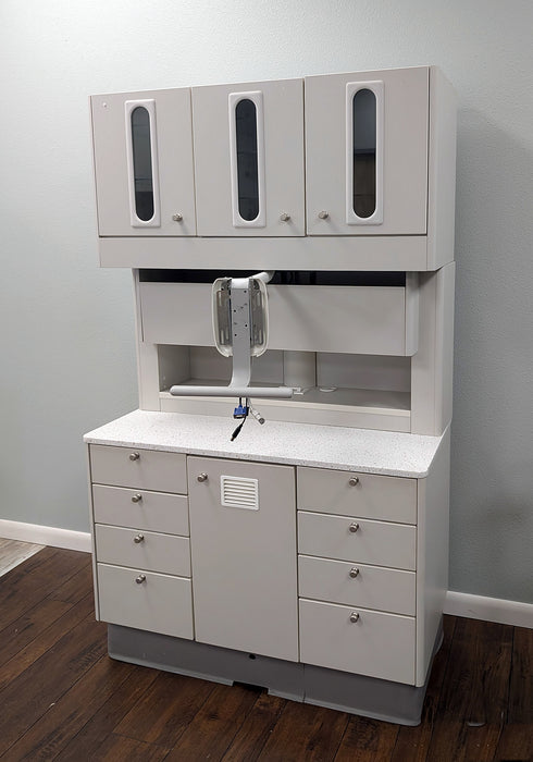 Adec 5580.42 - 42-inch 12-o'clockRear Cabinet w/Monitor Mount - White