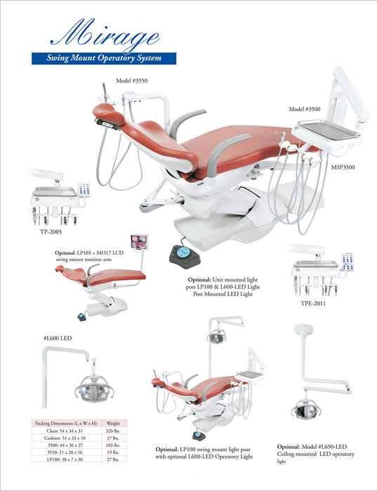 Mirage Swing Mount Operatory System TPC